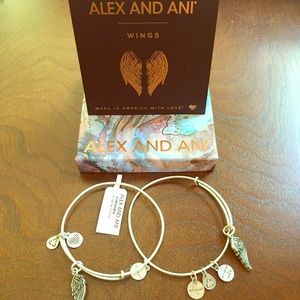 Alex and Ani Wings bracelet set